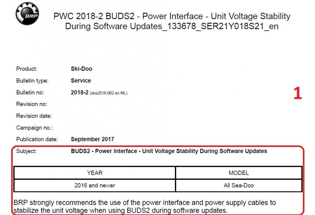 Power Interface kit BRP, p n 515177223 and 529035997, p n 