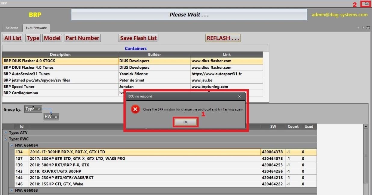 DIUS Flasher 4 One File (Stock Firmware) for SkiDoo