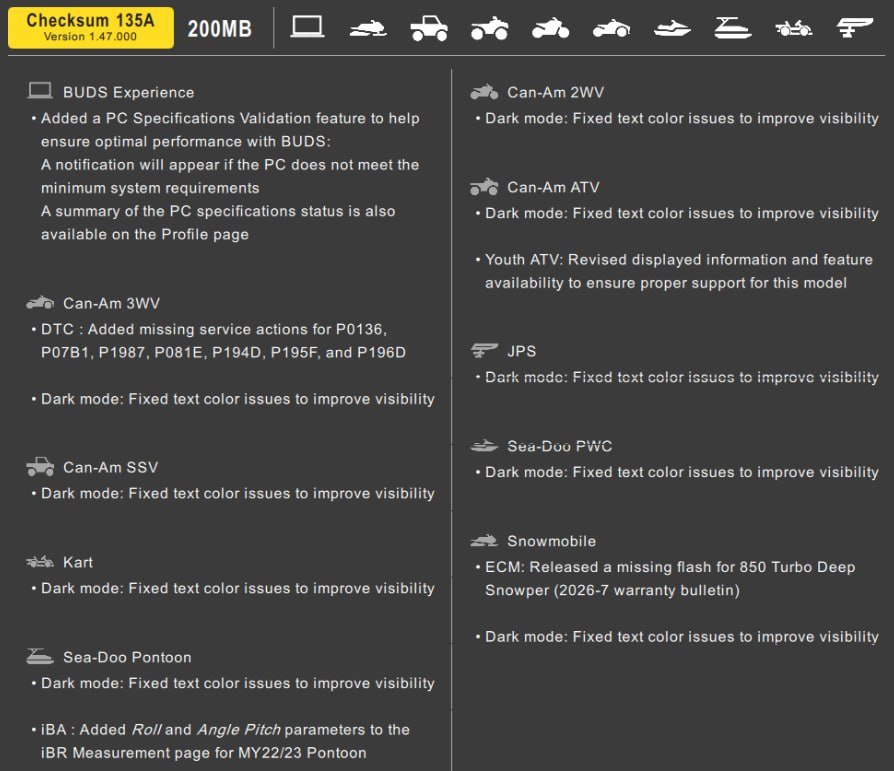 BUDS3 Update 1.47.000 Released – BUDS3Setup_3.08.009_135A